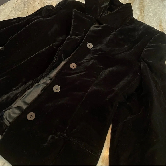 Vintage Trussardi Black Velour Blazer Jacket Closet Staple Classic - Picture 6 of 10
